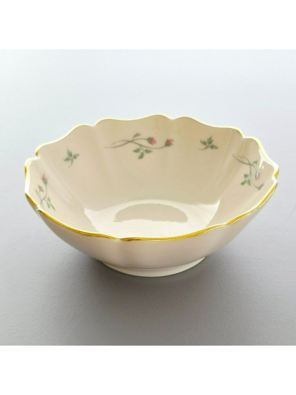 Vintage Lenox "Rose Manor Pink" 5" All Purpose Bowl, Granny Chic, c1985-99 USA